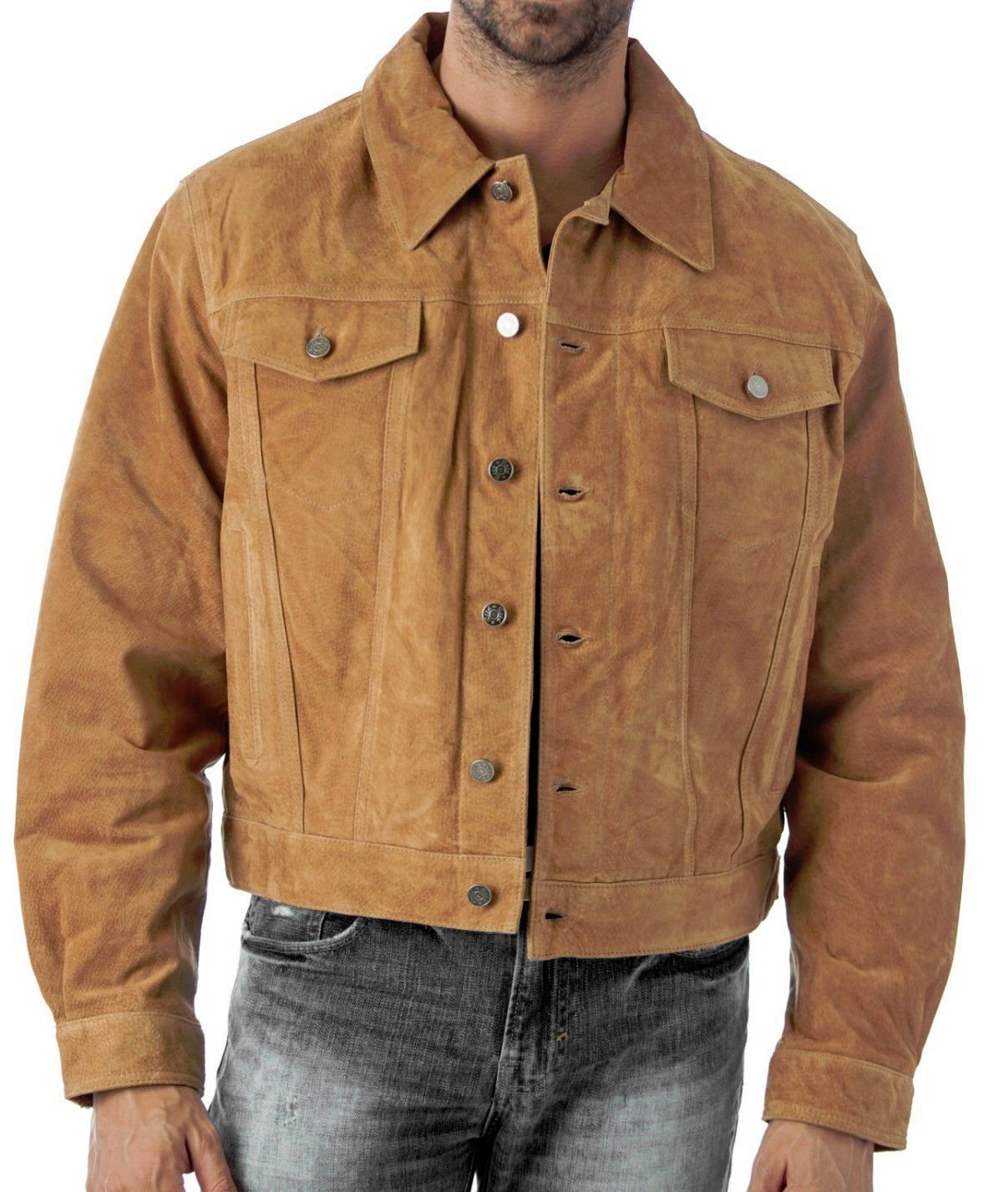 Men,s Western Jeans Style Tan Suede biker Jacket, Men Shirt Style Men Jacket,