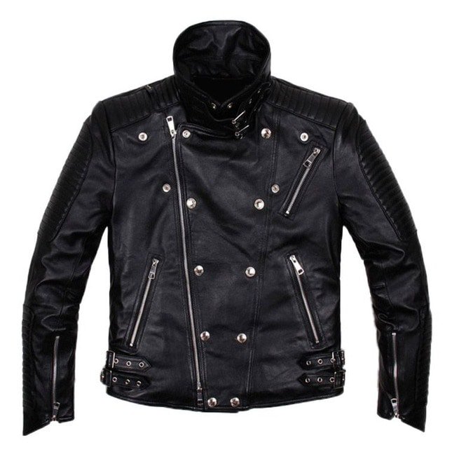 Mens Biker Leather Jacket, Men Fashion Black Motorcycle Jacket, New Jackets